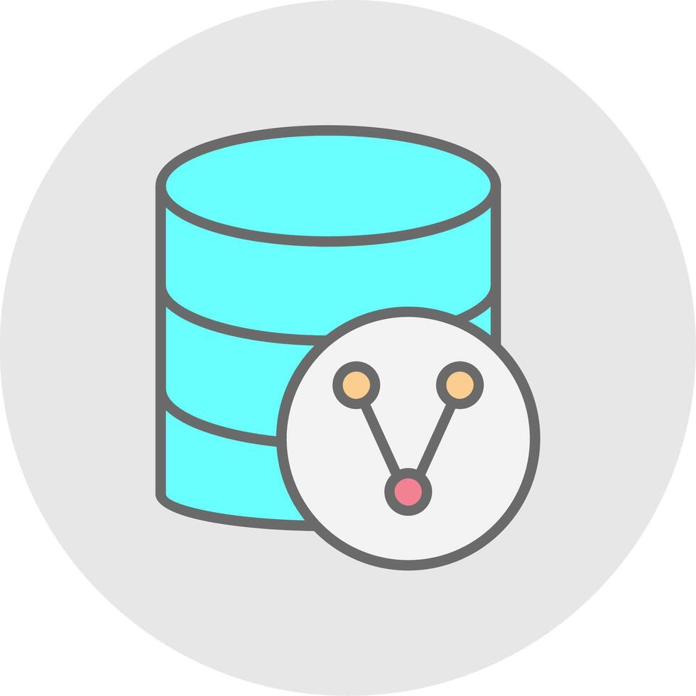 Database Sharing Line Filled Light Icon vector