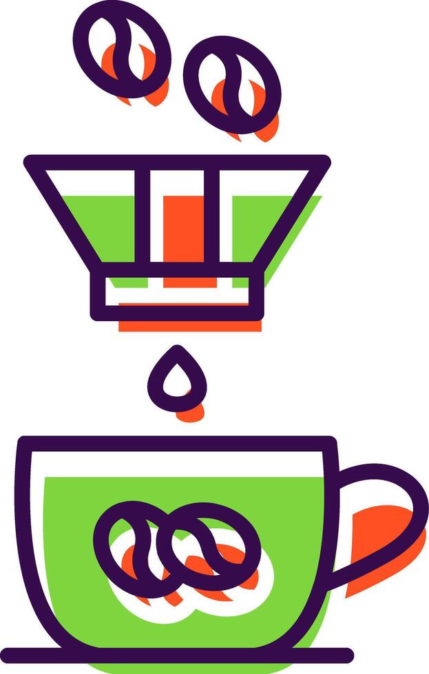 Coffee Filter filled Design Icon vector