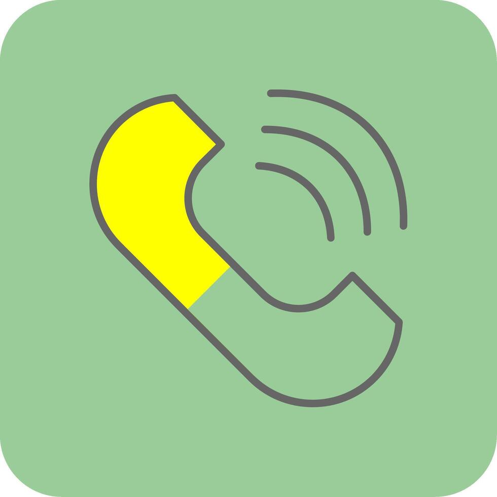 Phone Filled Yellow Icon vector