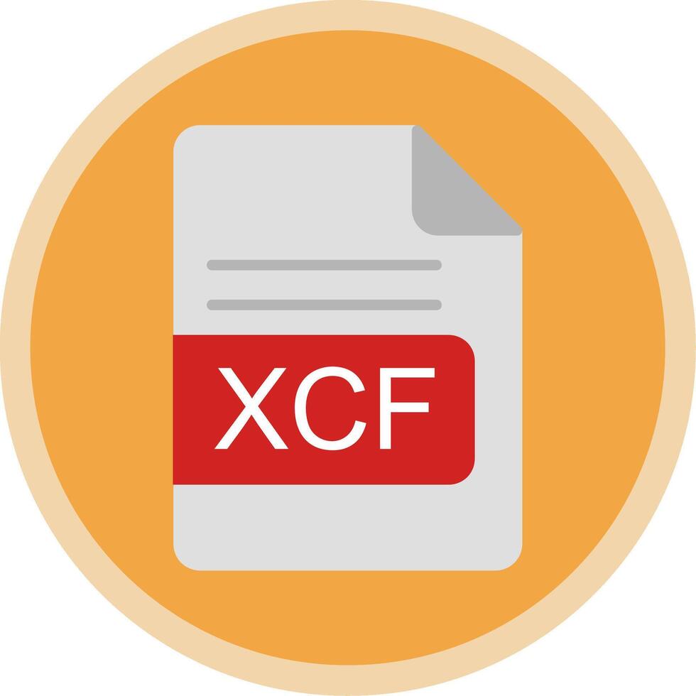 XCF File Format Flat Multi Circle Icon vector