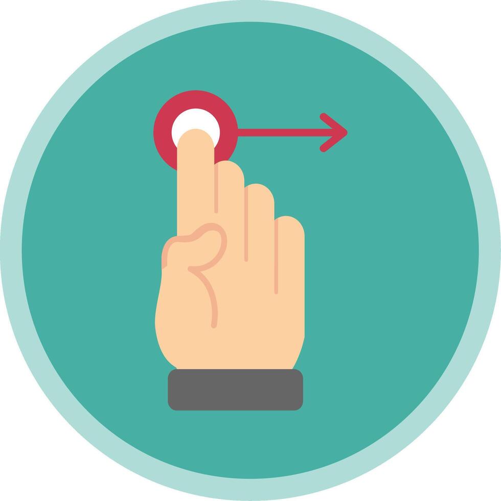 Hand Drag Flat Multi Circle Icon vector