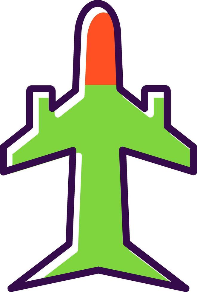 Plane filled Design Icon vector
