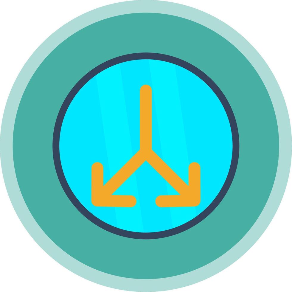 Split Flat Multi Circle Icon vector