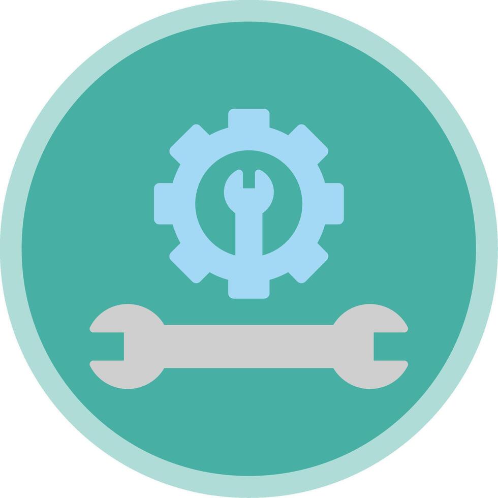 Tools Flat Multi Circle Icon vector