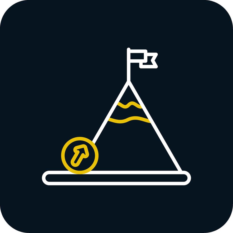 Boulder Line Yellow White Icon vector