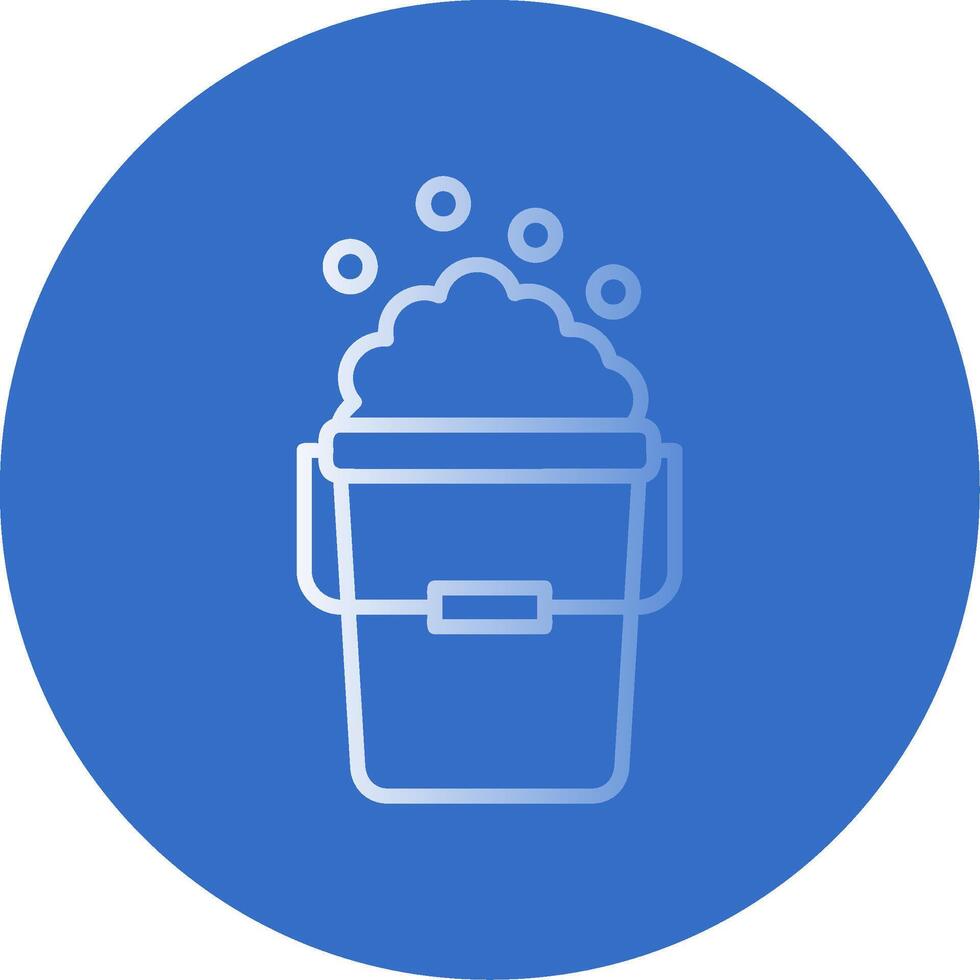 Bucket Flat Bubble Icon vector
