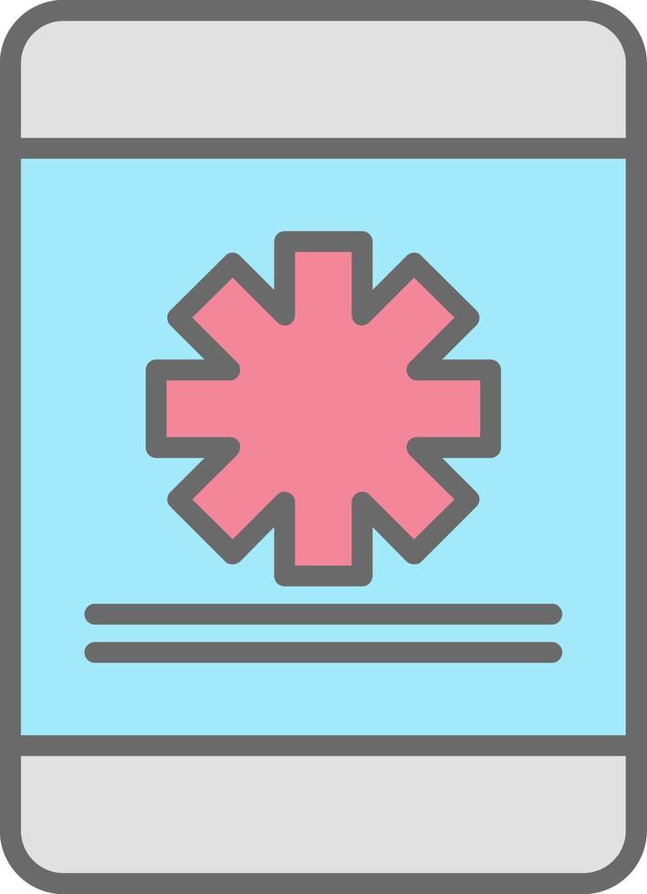 M-Health Line Filled Light Icon vector