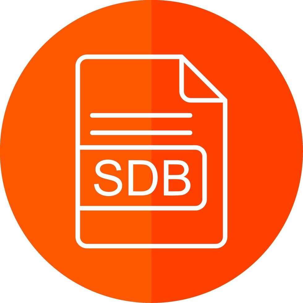 SDB File Format Line Yellow White Icon vector