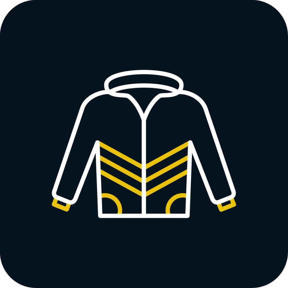 Coat Line Red Circle Icon vector