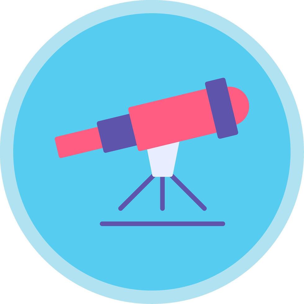 Stargazing Flat Multi Circle Icon vector