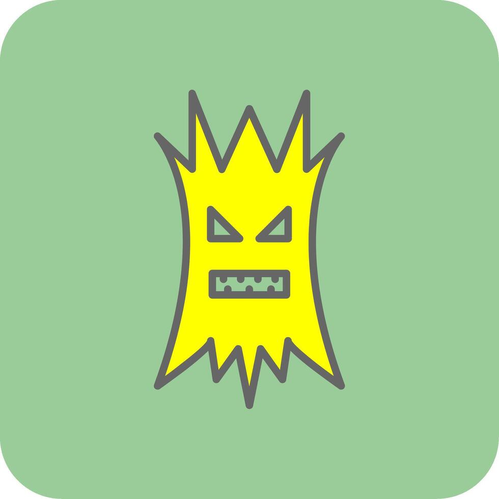 Tree Halloween Filled Yellow Icon vector