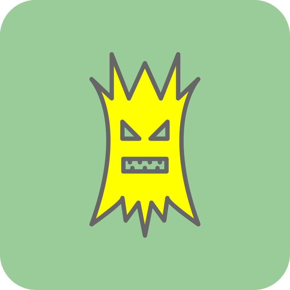 Tree Halloween Filled Yellow Icon vector