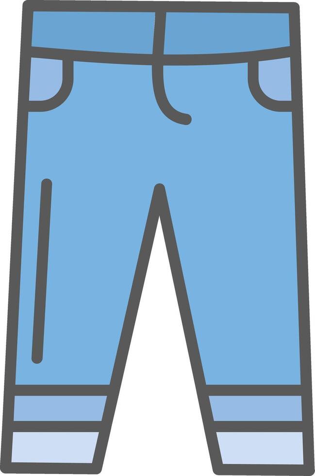 Trousers Line Filled Light Icon vector