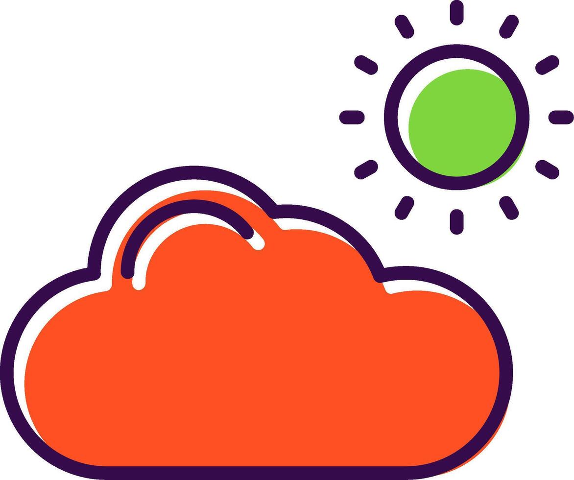 Cloud filled Design Icon vector