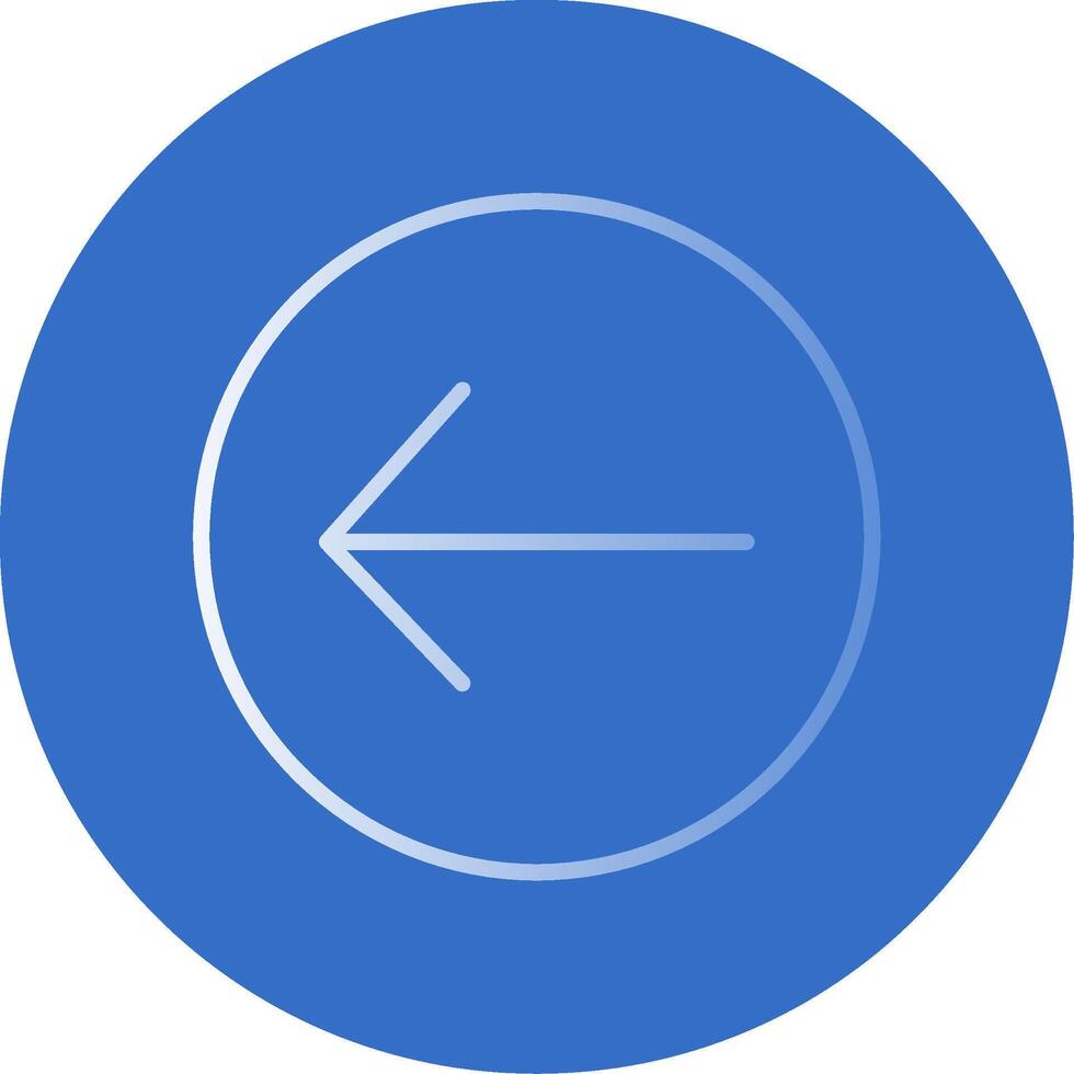 Left Arrow Flat Bubble Icon vector