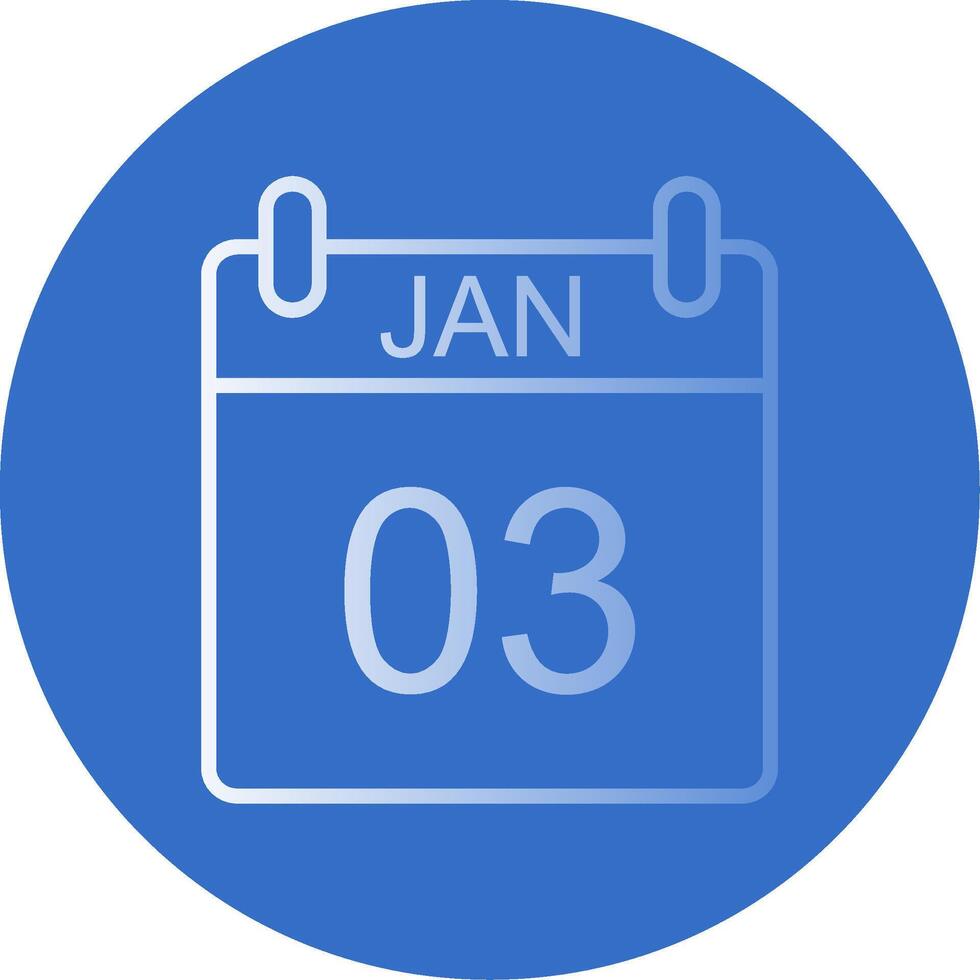 January Flat Bubble Icon vector