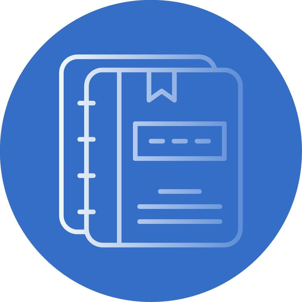 Notebooks Flat Bubble Icon vector