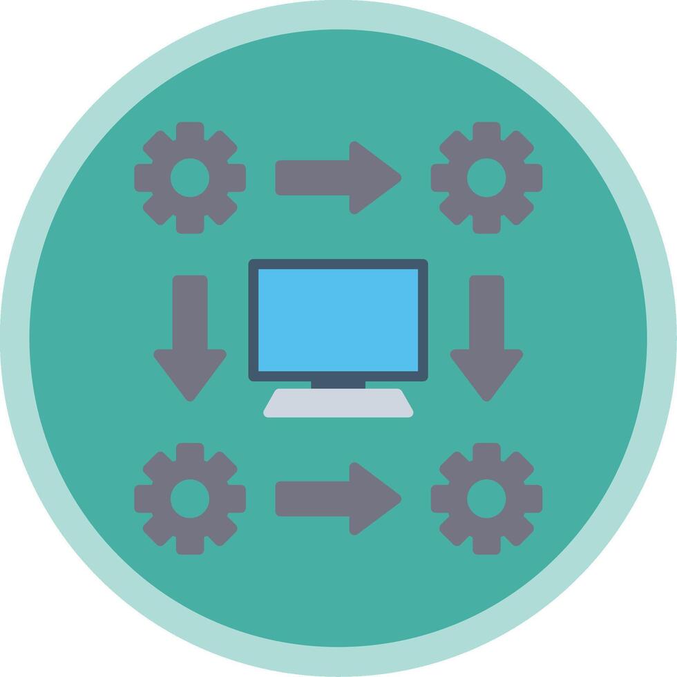 Workflow Flat Multi Circle Icon vector