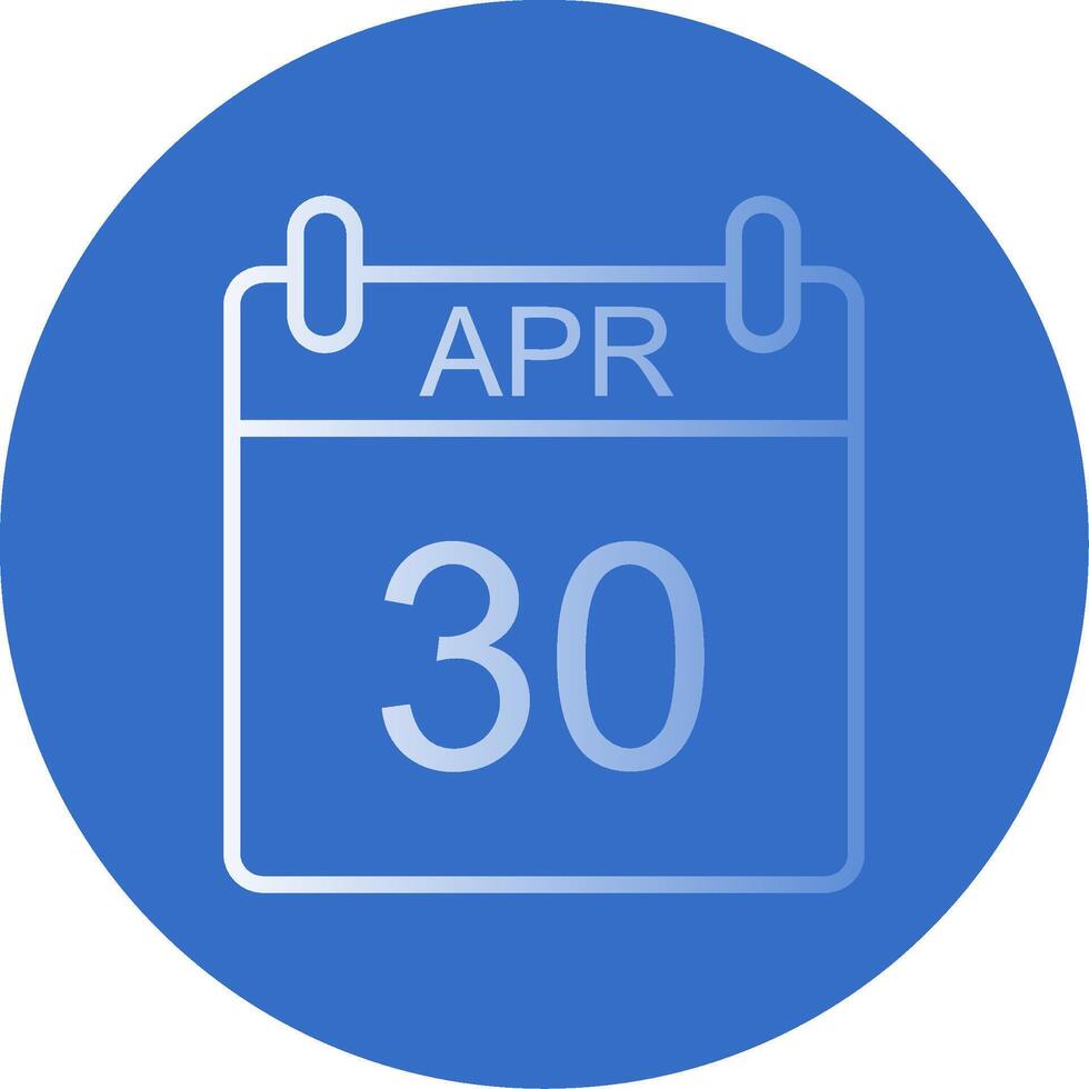 April Flat Bubble Icon vector