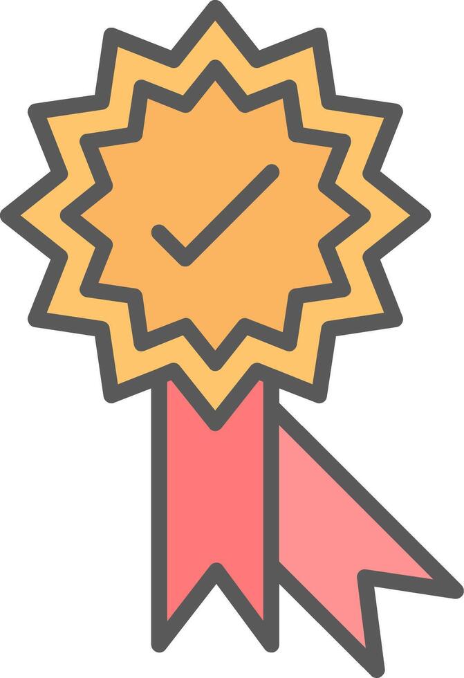 Medal Line Filled Light Icon vector