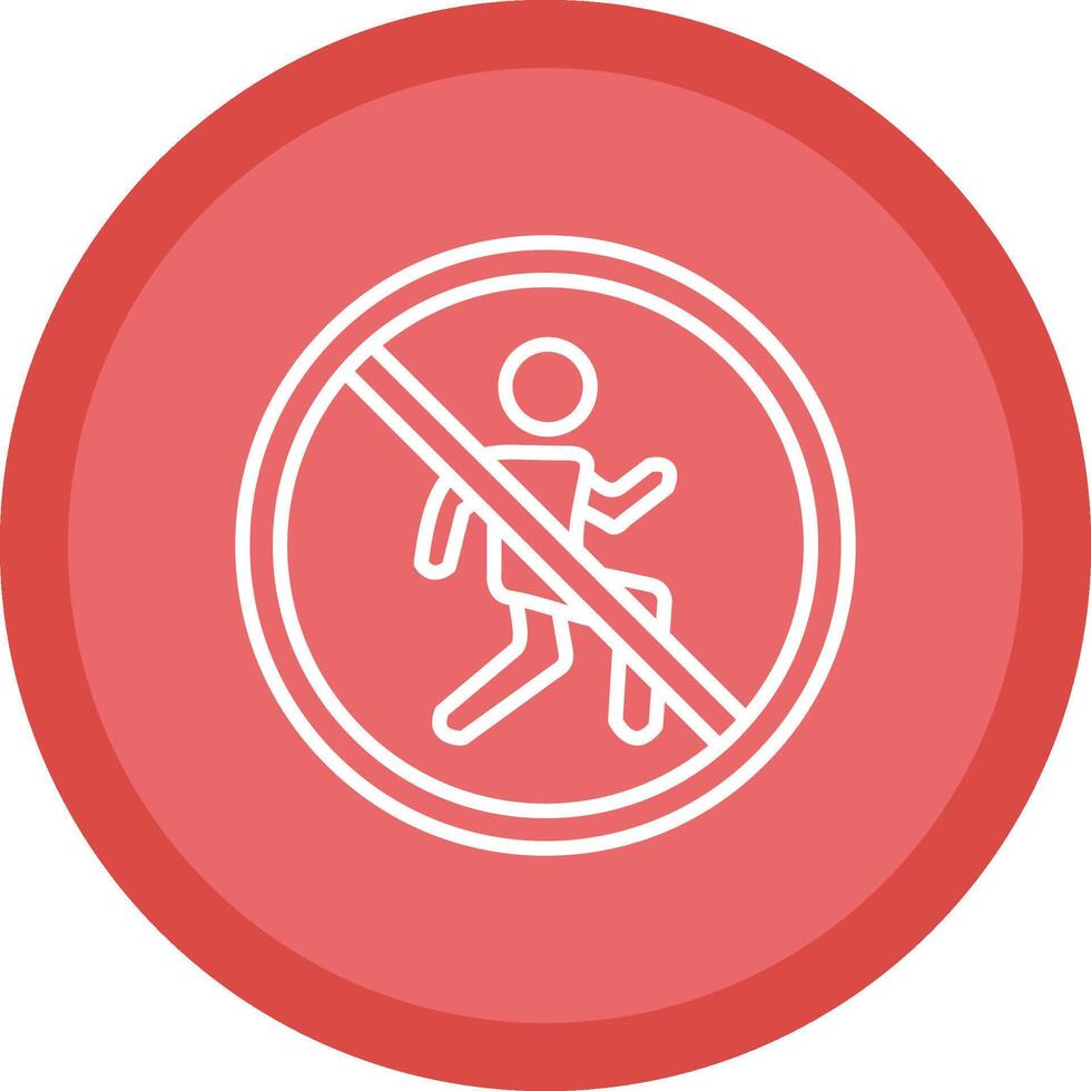 Prohibited Sign Line Multi Circle Icon vector