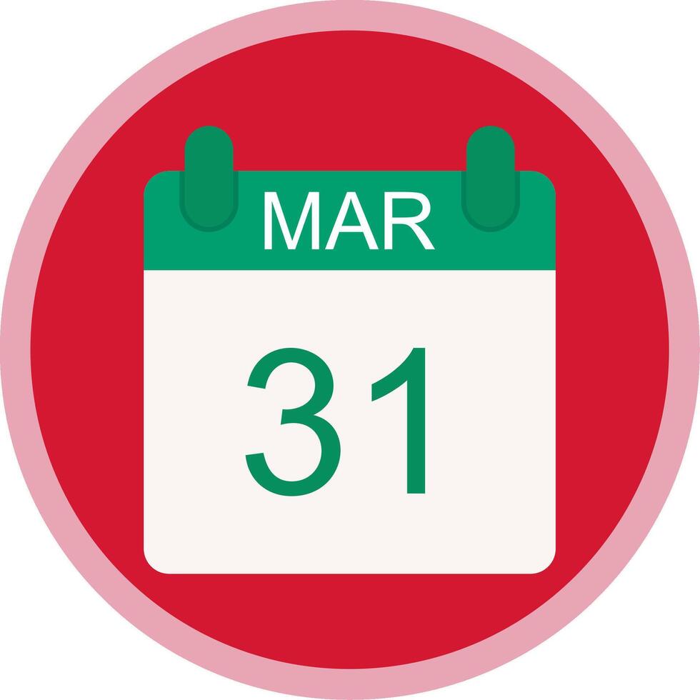 March Flat Multi Circle Icon vector