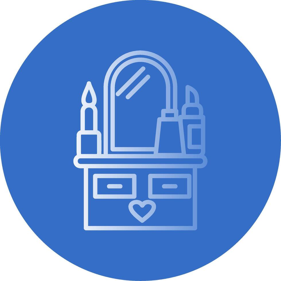 makeup Flat Bubble Icon vector