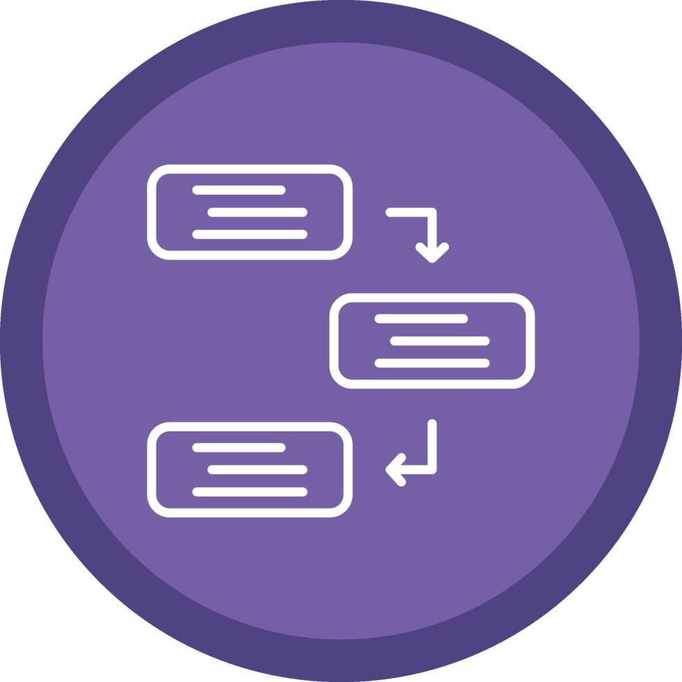 Dependencies Line Multi Circle Icon vector