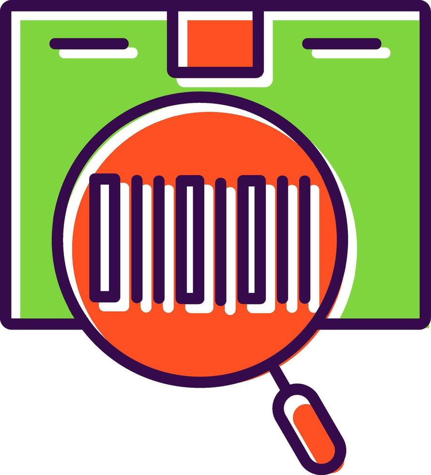 Post Tracking filled Design Icon vector