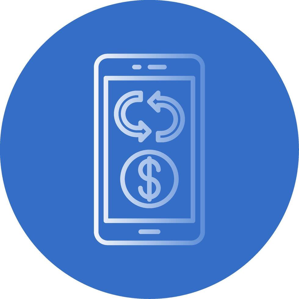 Refund Flat Bubble Icon vector