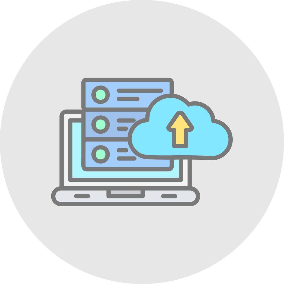 Transfer Data Line Filled Light Icon vector