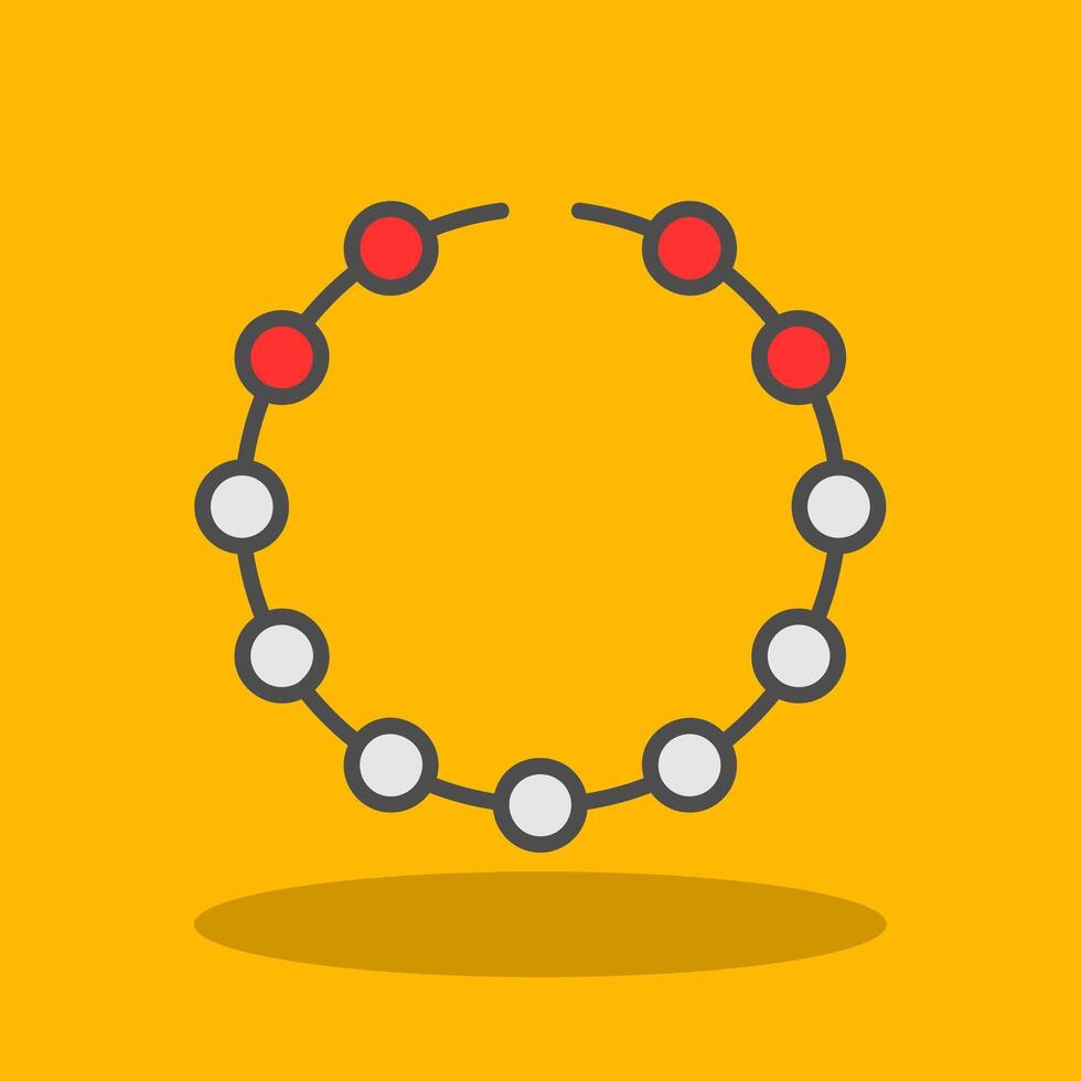 Bracelet Filled Shadow Icon vector