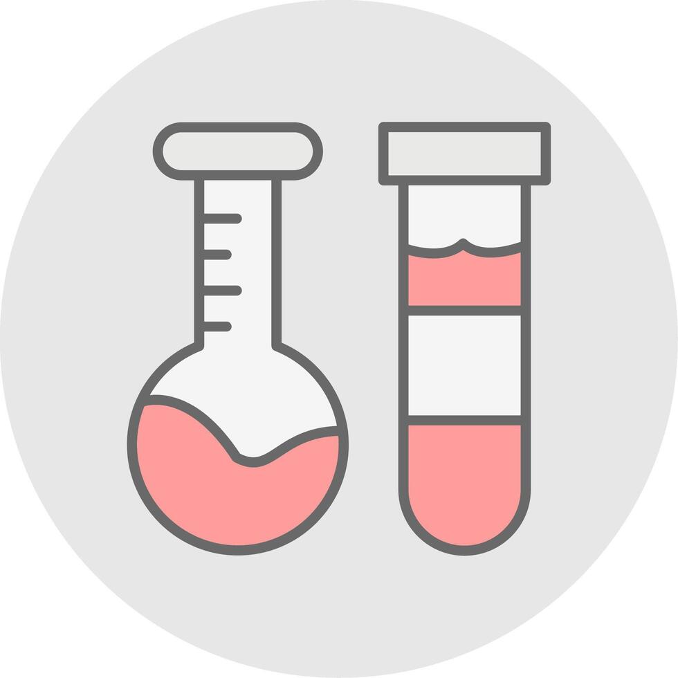 Laboratory Flask Line Filled Light Icon vector