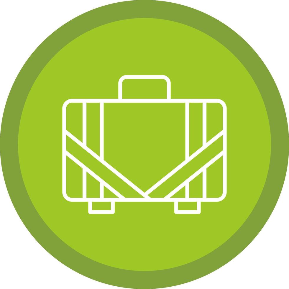 Suitcase Line Multi Circle Icon vector