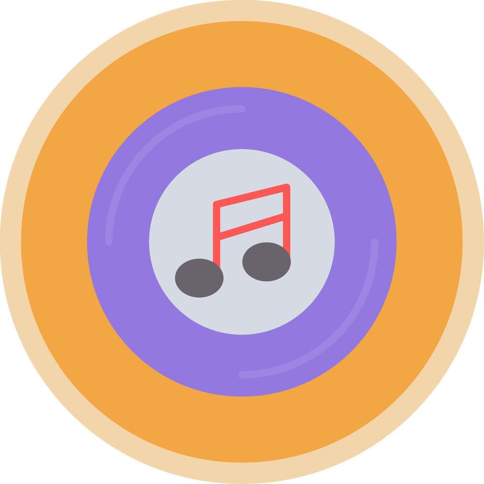 Music Flat Multi Circle Icon vector