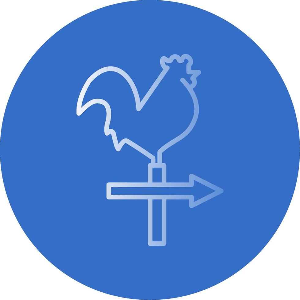 Weather Vane Flat Bubble Icon vector
