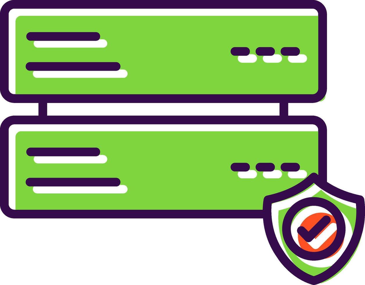 Database Security filled Design Icon vector