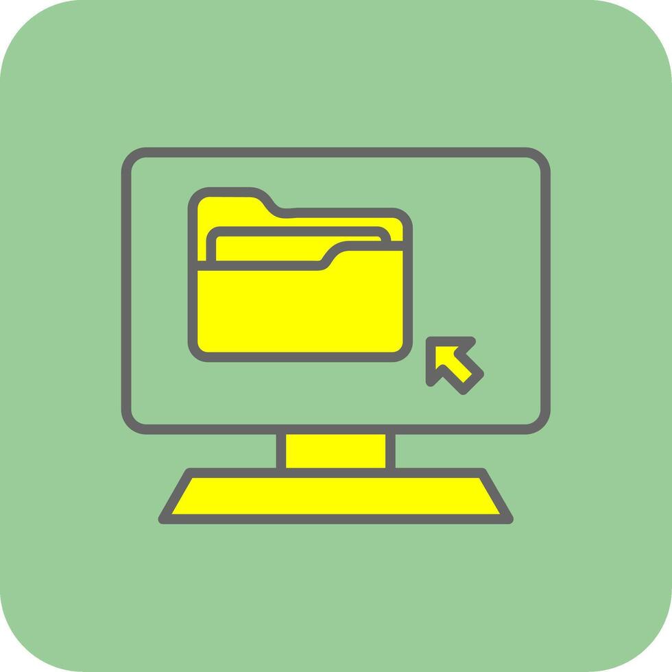 Folder Filled Yellow Icon vector