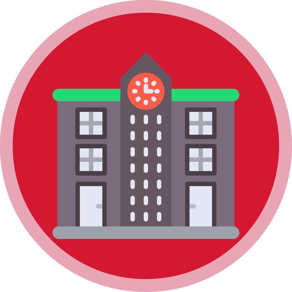 Skyscrapers Flat Multi Circle Icon vector