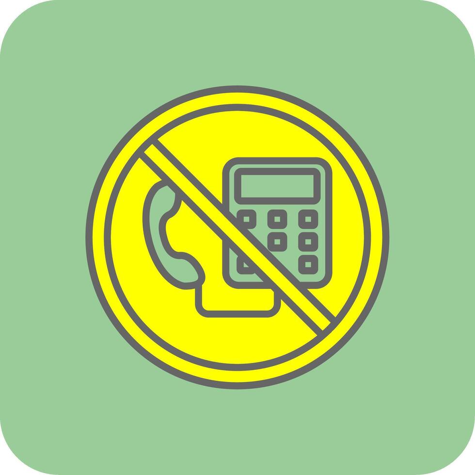 Prohibited Sign Filled Yellow Icon vector