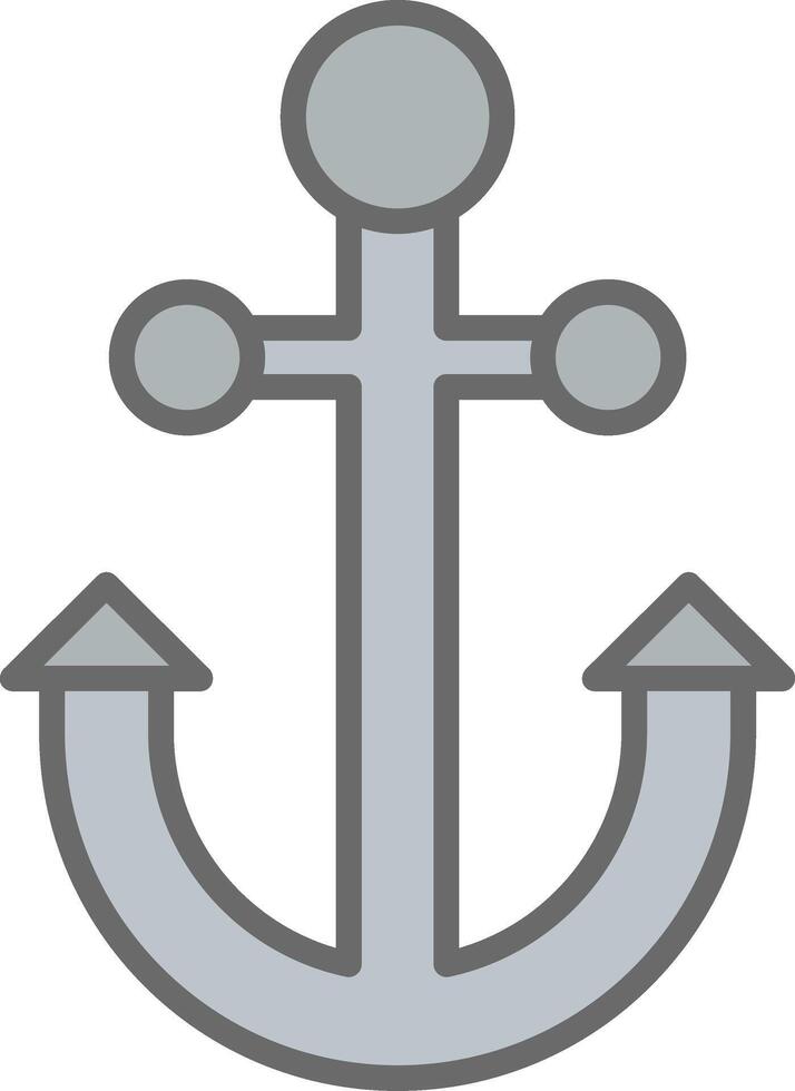 Anchor Line Filled Light Icon vector