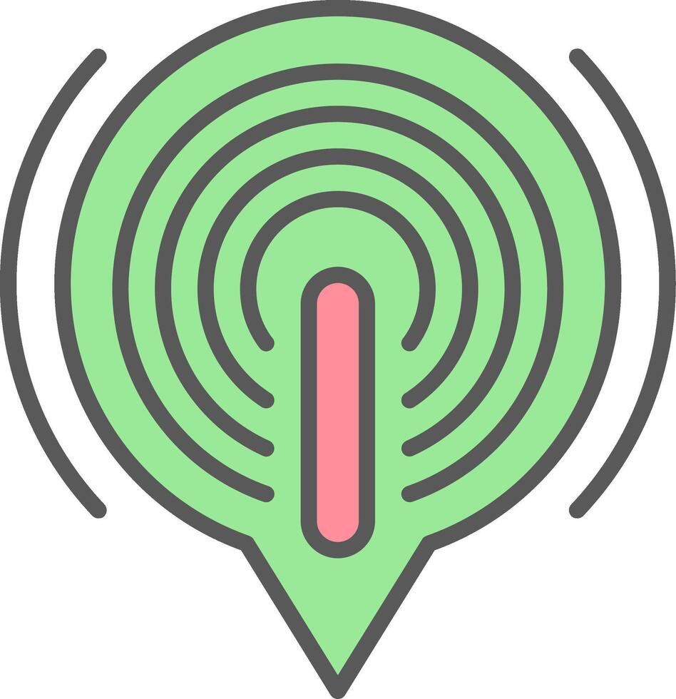 Application Line Filled Light Icon vector