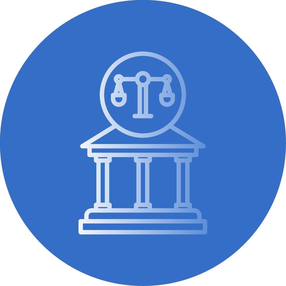 Court Flat Bubble Icon vector