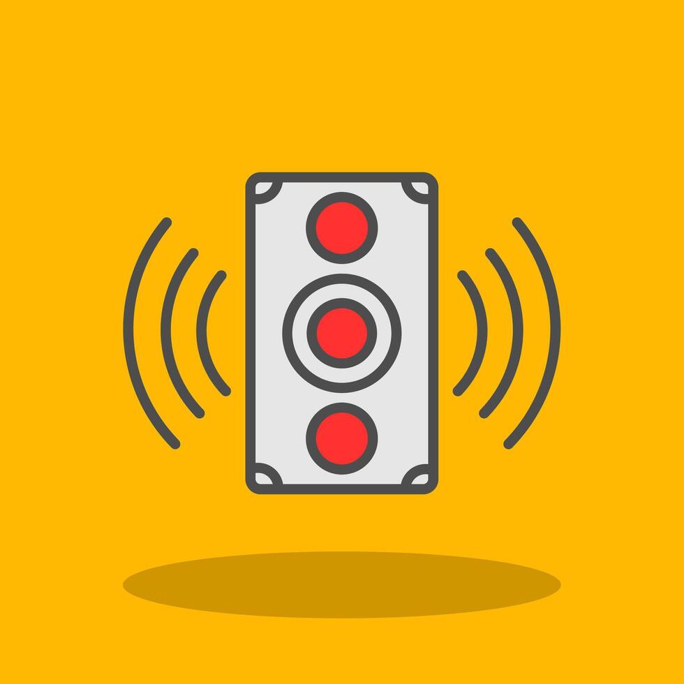 Sound Speaker Filled Shadow Icon vector