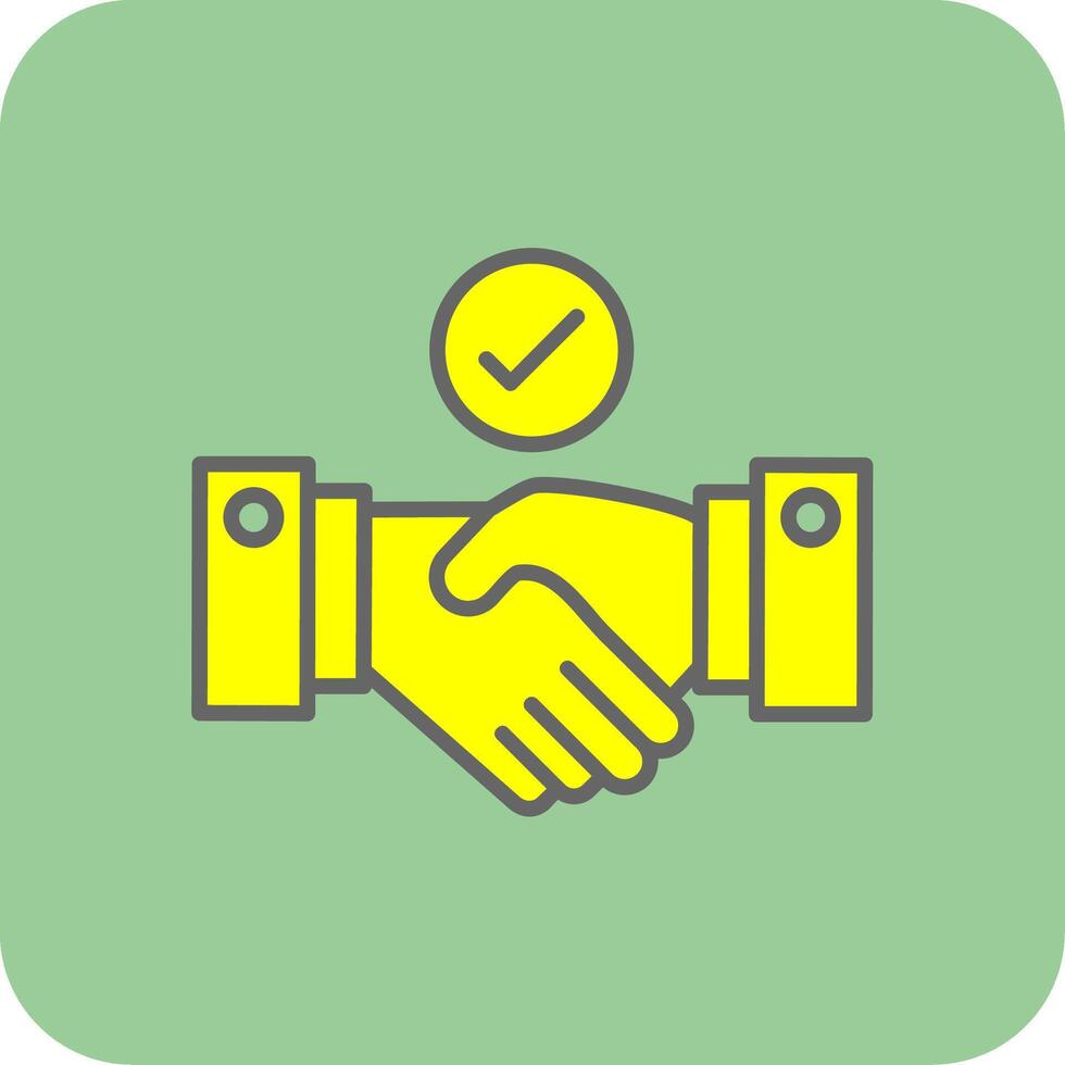 Trust Filled Yellow Icon vector