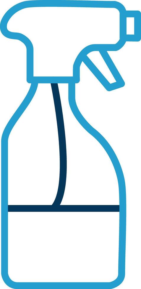 Cleaning Liquid Line Blue Two Color Icon vector