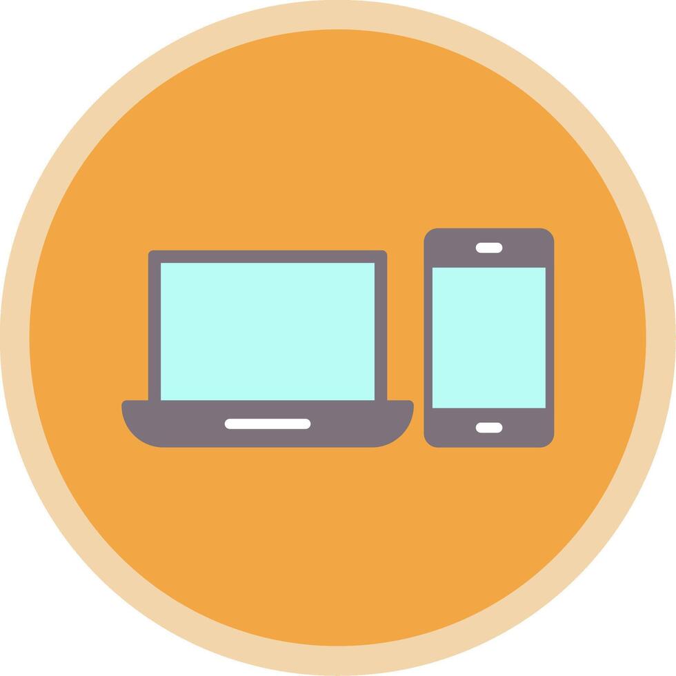 Devices Flat Multi Circle Icon vector