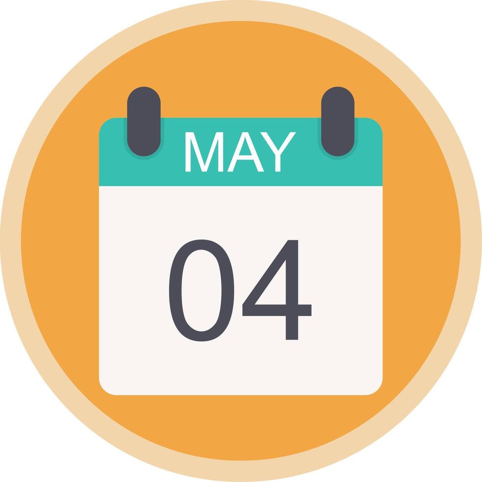 May Flat Multi Circle Icon vector