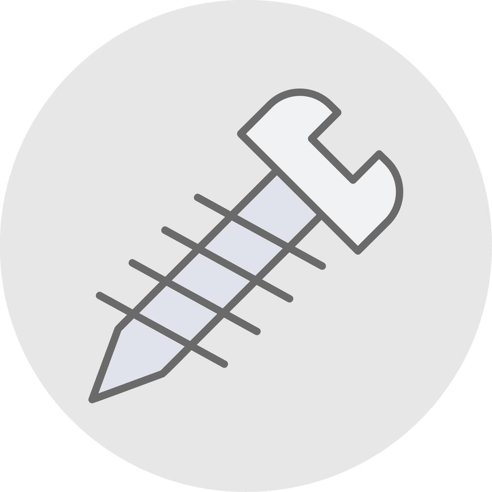 Screw Line Filled Light Icon vector