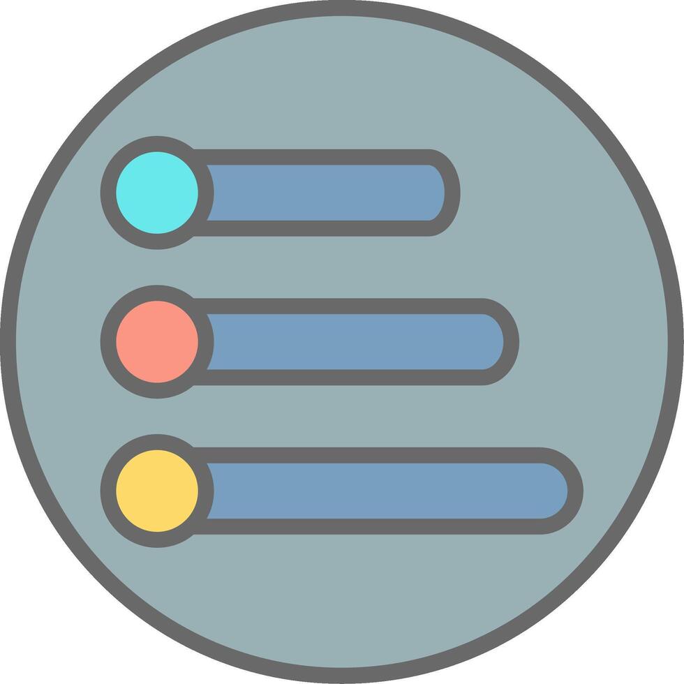 Progress Bar Line Filled Light Icon vector